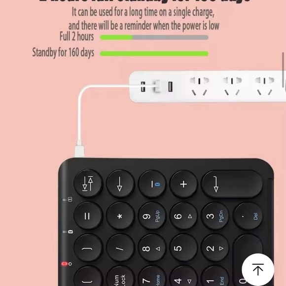 Bluetooth Numeric Keypad - Pastel Green - Picture 11 of 15